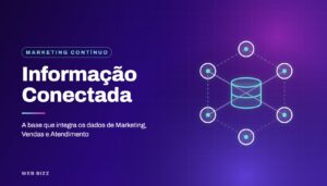 Ilustração de dados integrados em uma base central, representando a Informação Conectada